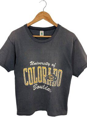 Vintage 1980s Desert Sportswear University of Colorado Boulder T-shirt Size L